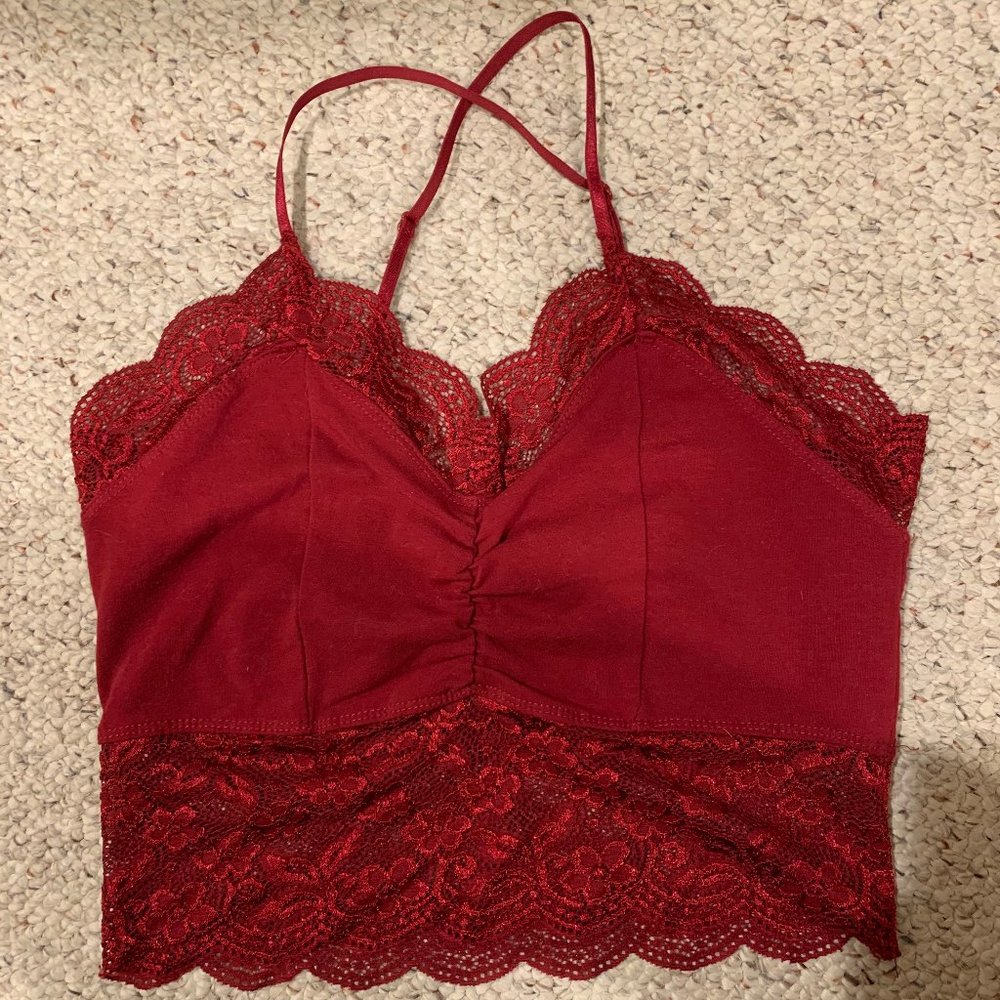 Red lace top